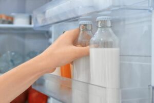 milk in fridge