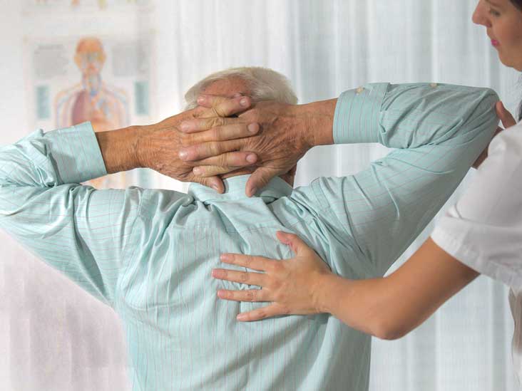 physiotherapy of an old man