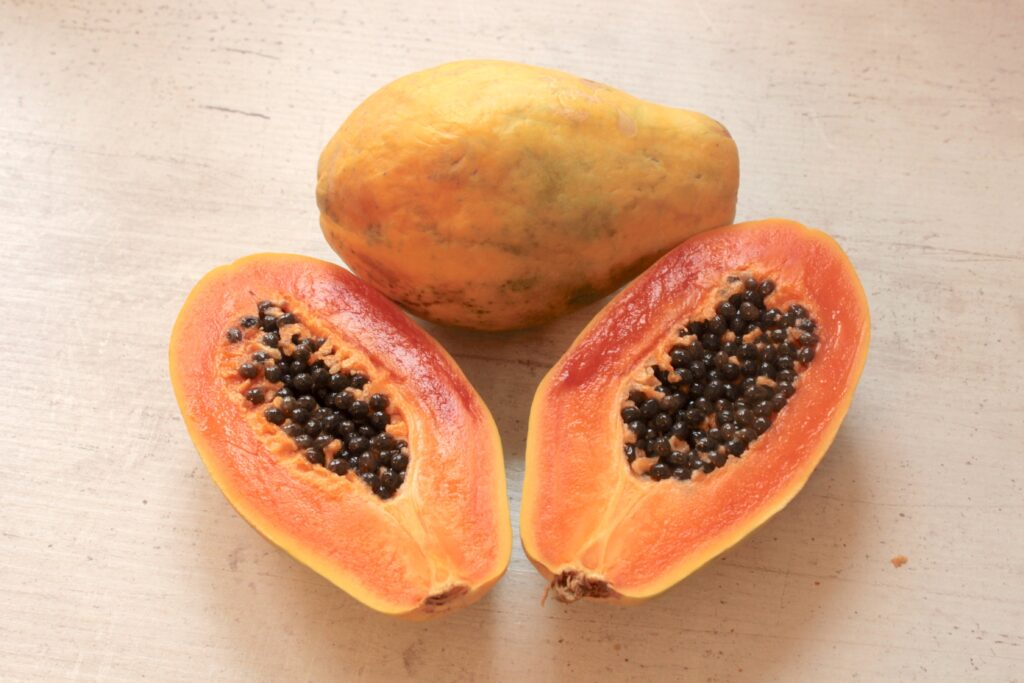 papaya, fruit, summer